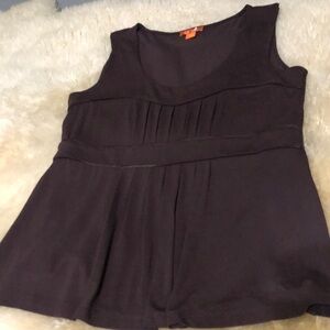 Chocolate brown pleated tank size M